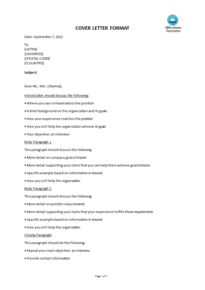 university application cover letter template