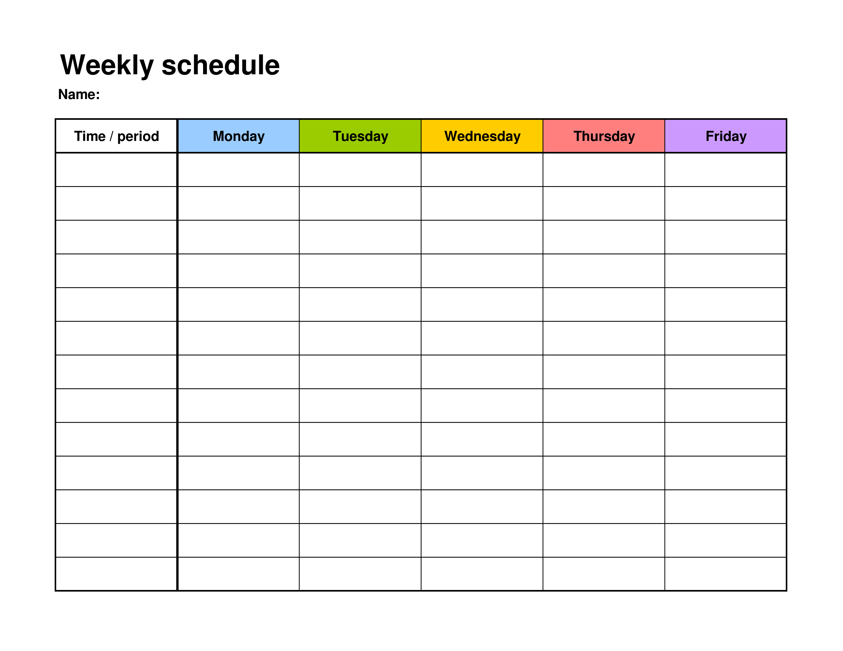 Libreng Weekly Workout Plan