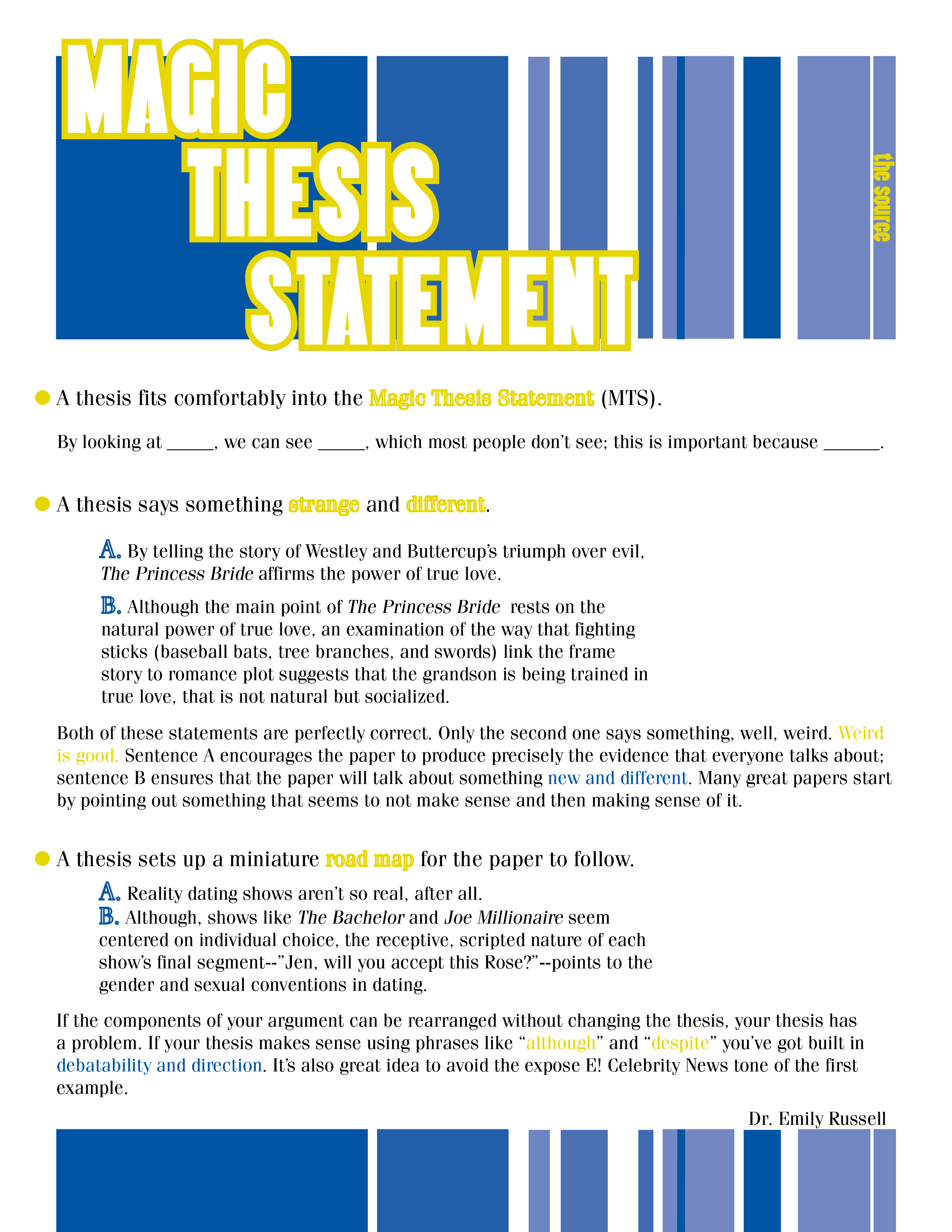  Magic Thesis Statement Allbusinesstemplates