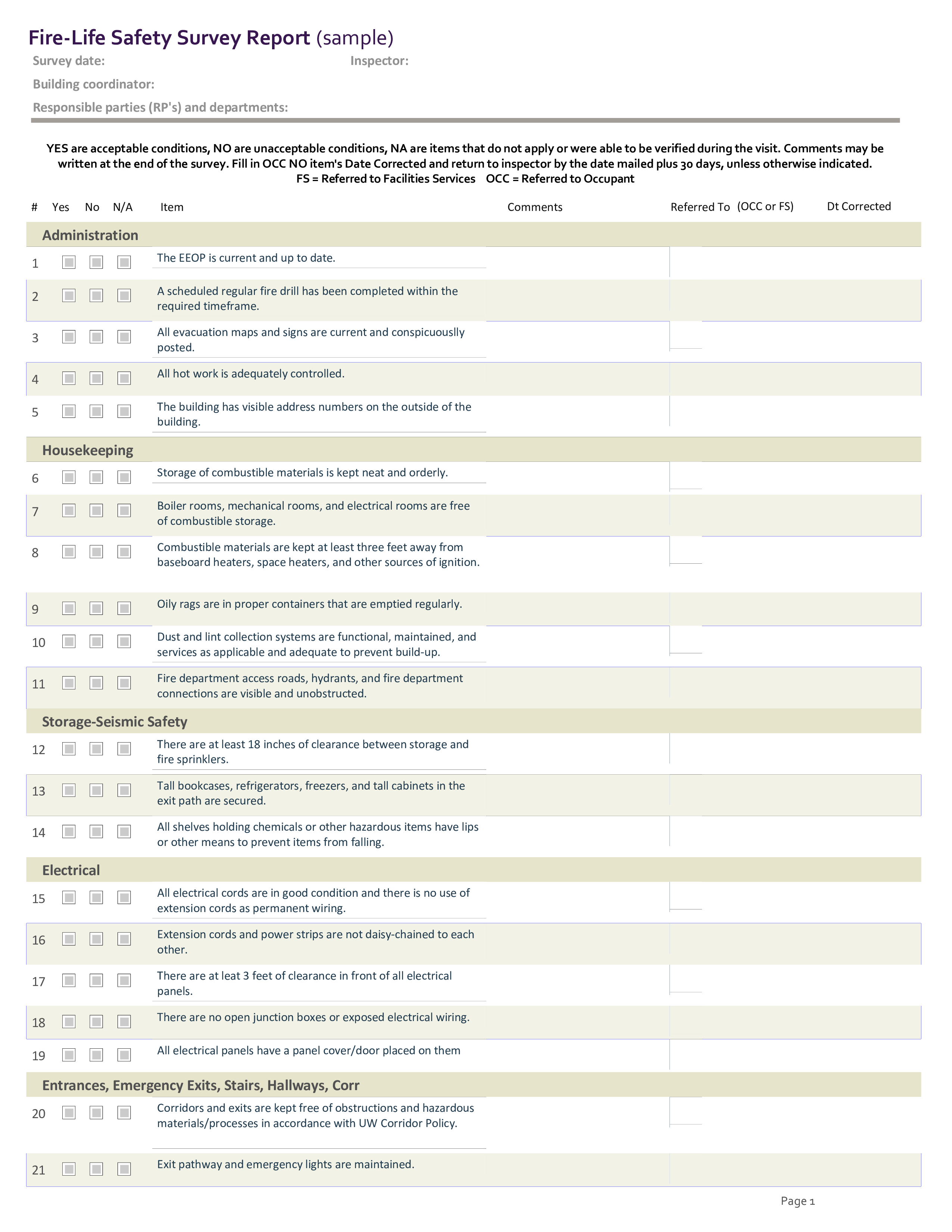 Fire Safety Templates At Allbusinesstemplates