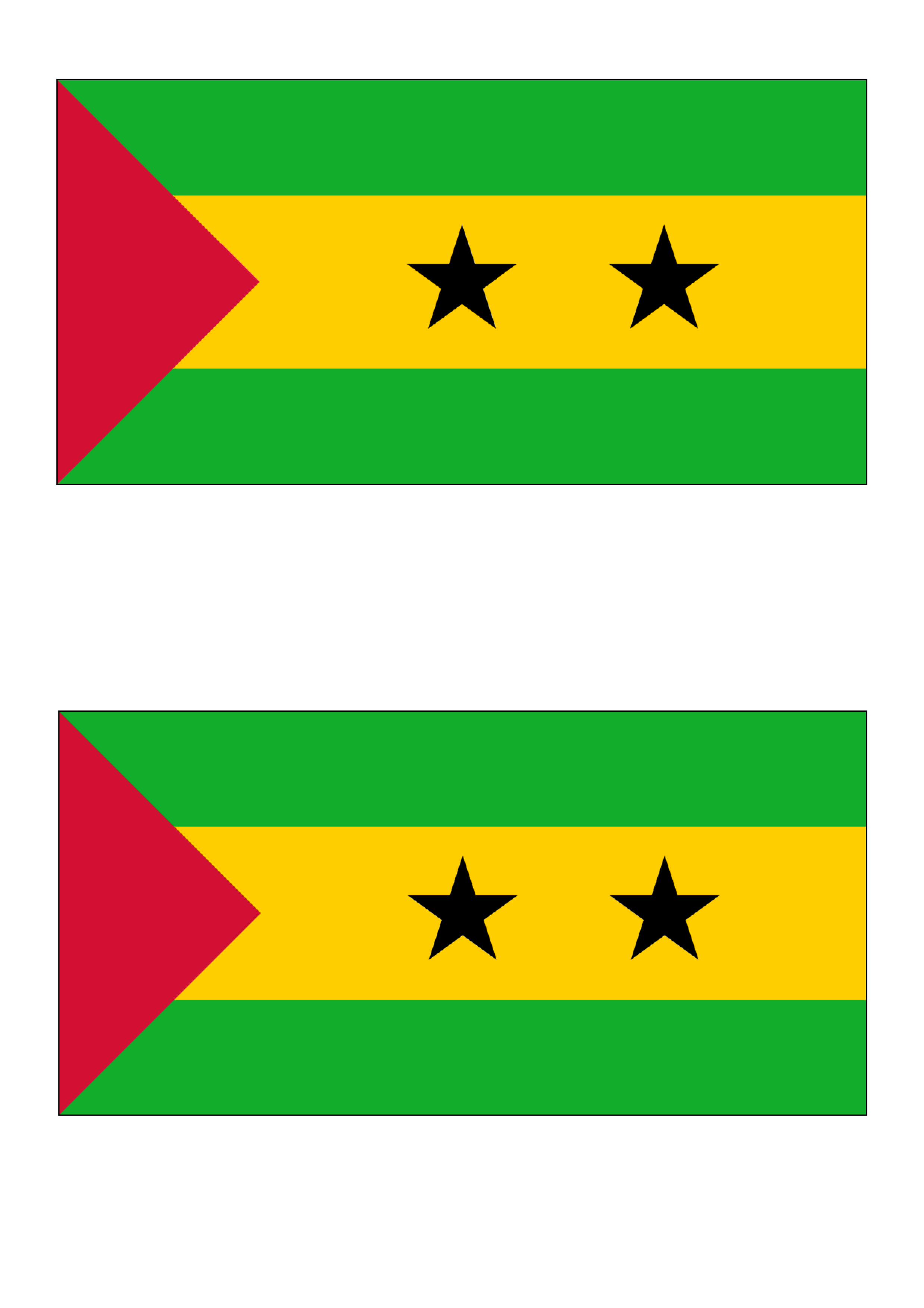 Sao Tome And Principe Flag 模板