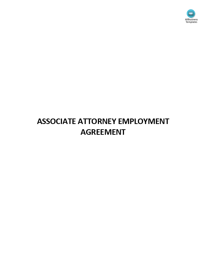 Associate Attorney Employment Agreement | Templates at ...