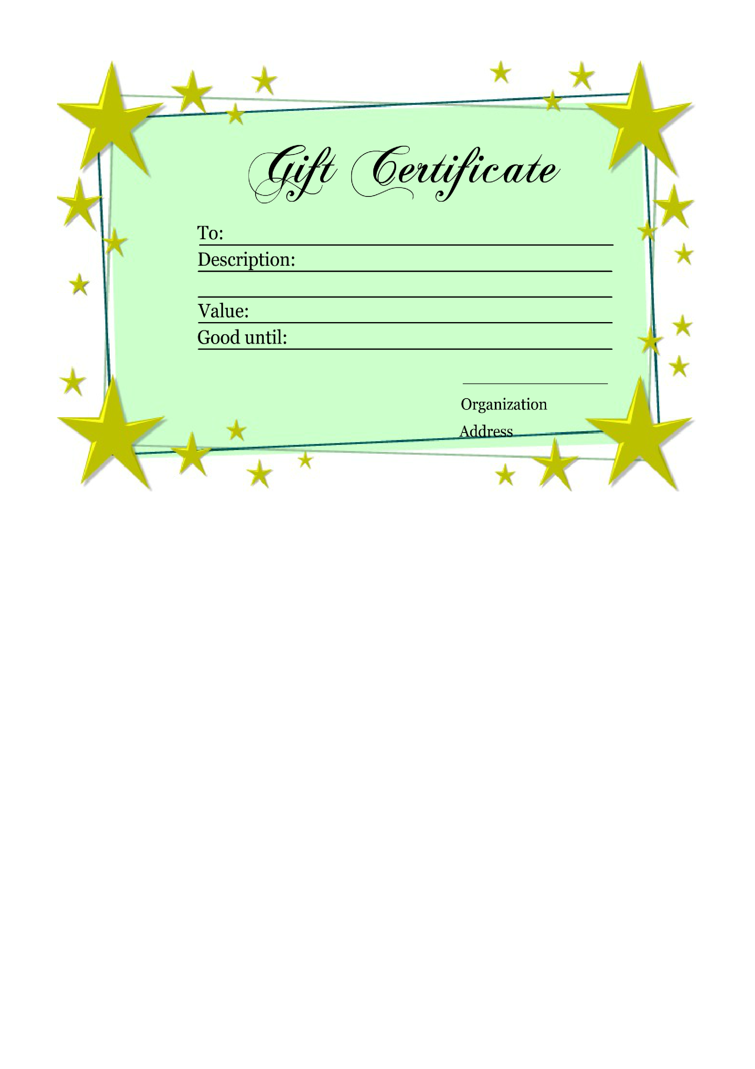T l charger Gratuit Homemade Gift Certificate Template