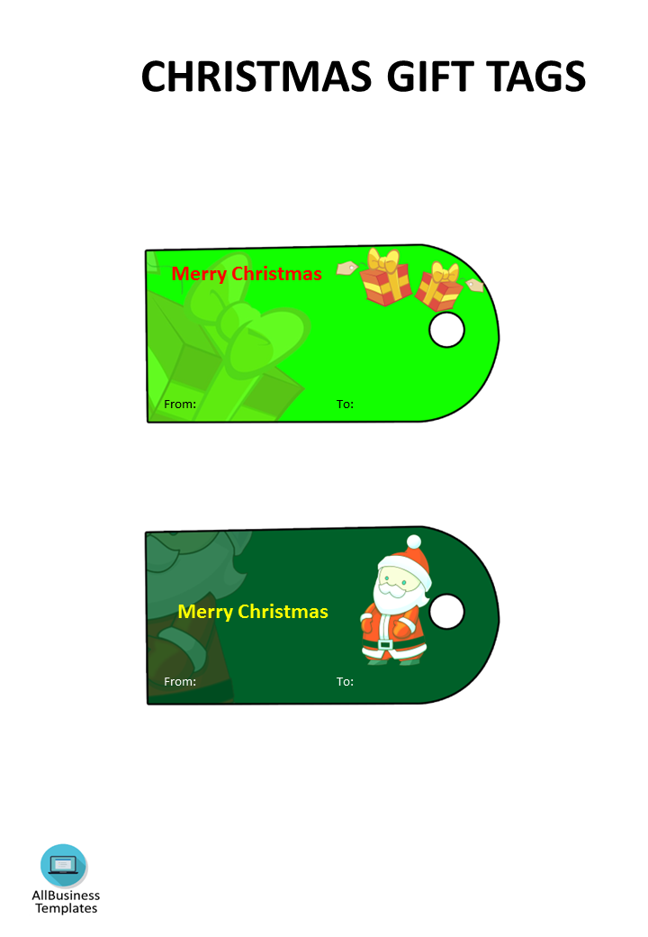 Christmas gift tag template Templates at