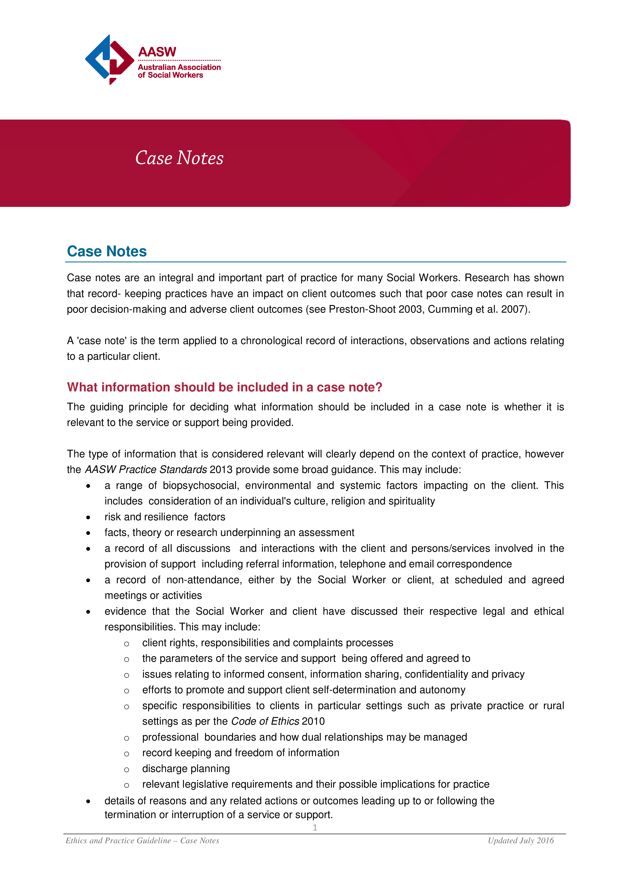 social worker case study template