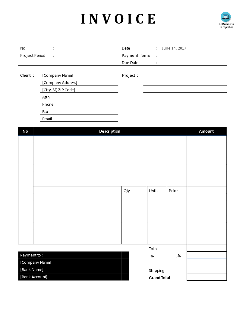 Photography Invoice Templates at