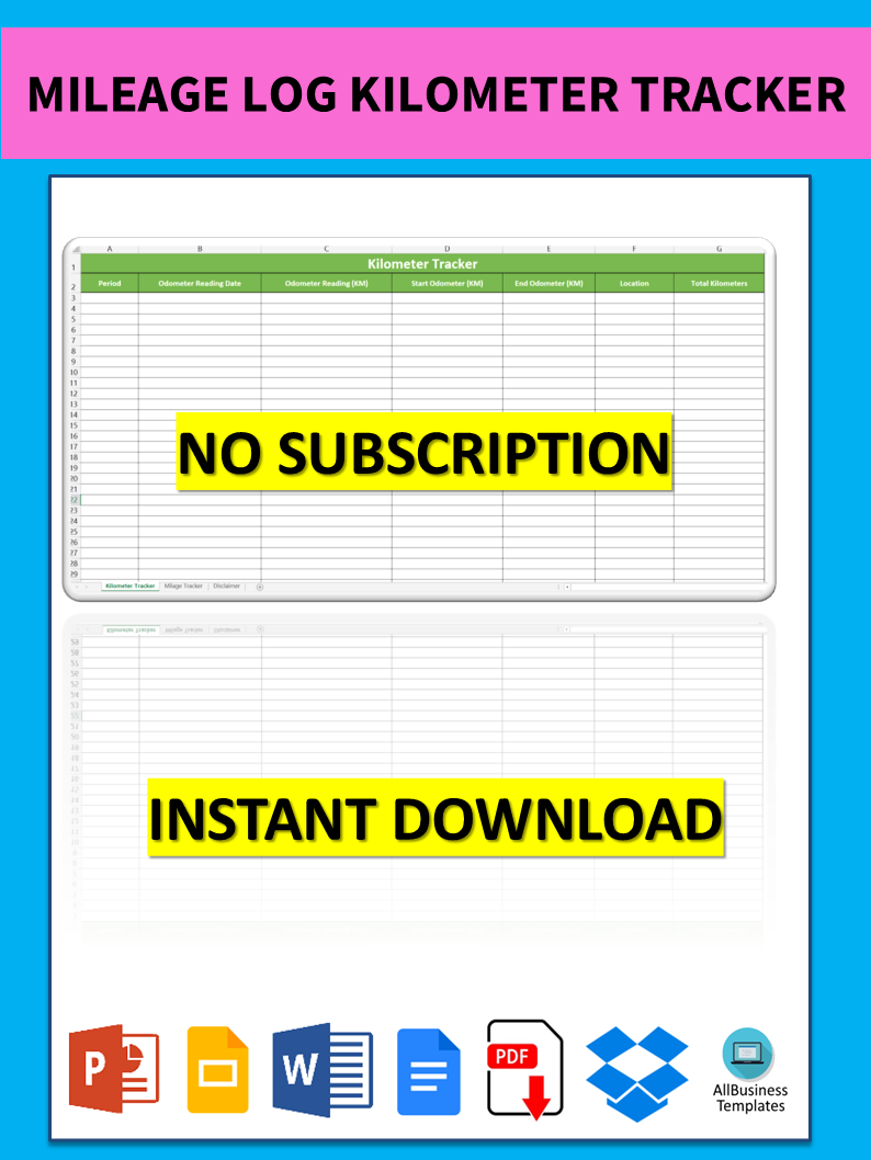 Mileage Log Kilometer Tracker main image