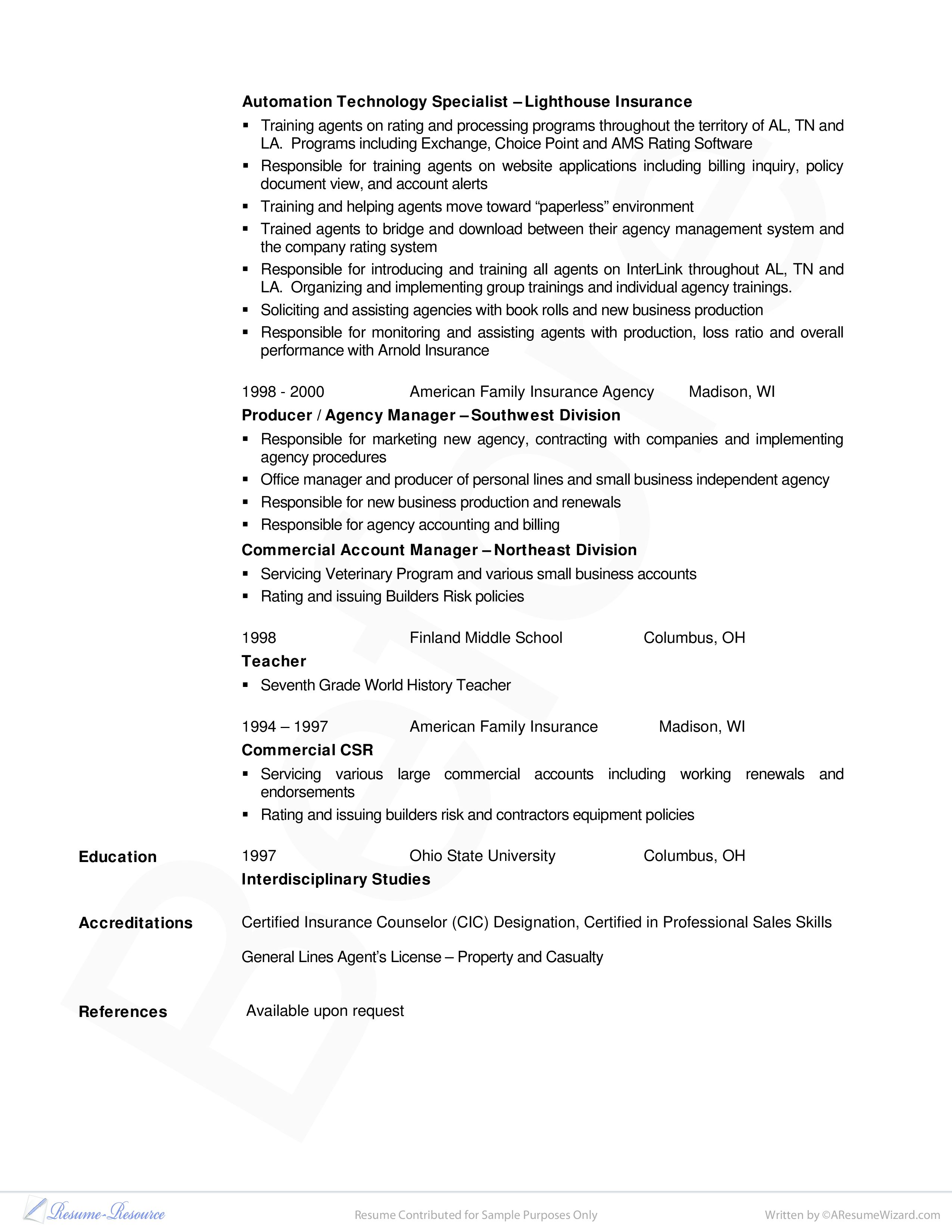 Producer Trainer Resume | Templates at allbusinesstemplates.com