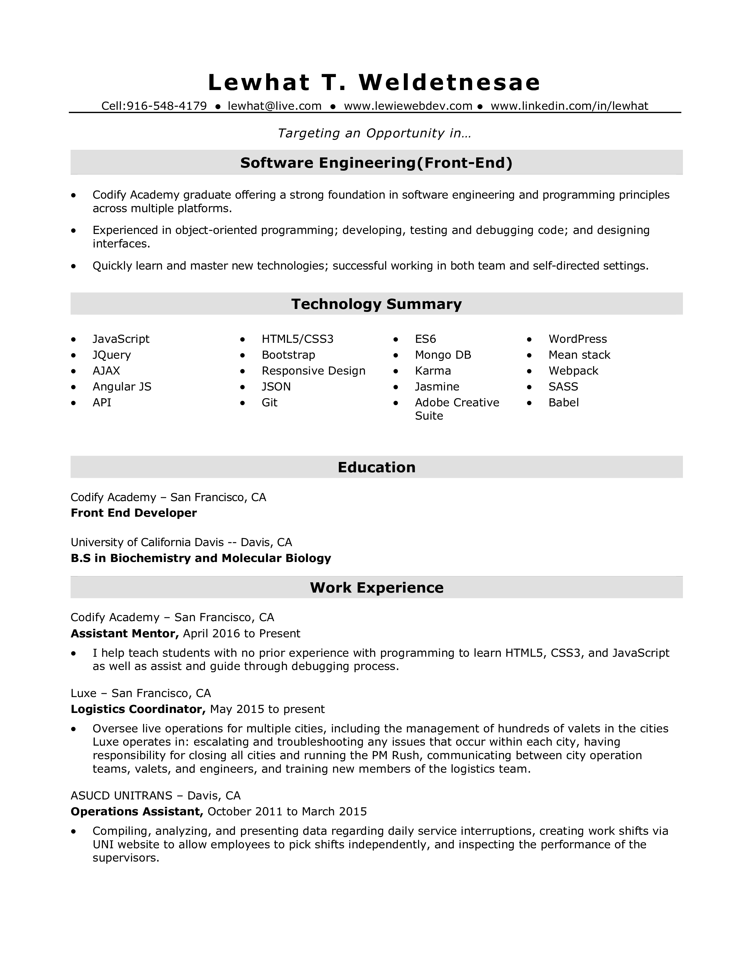 Software Engineering Fresher Resume Templates At Allbusinesstemplates