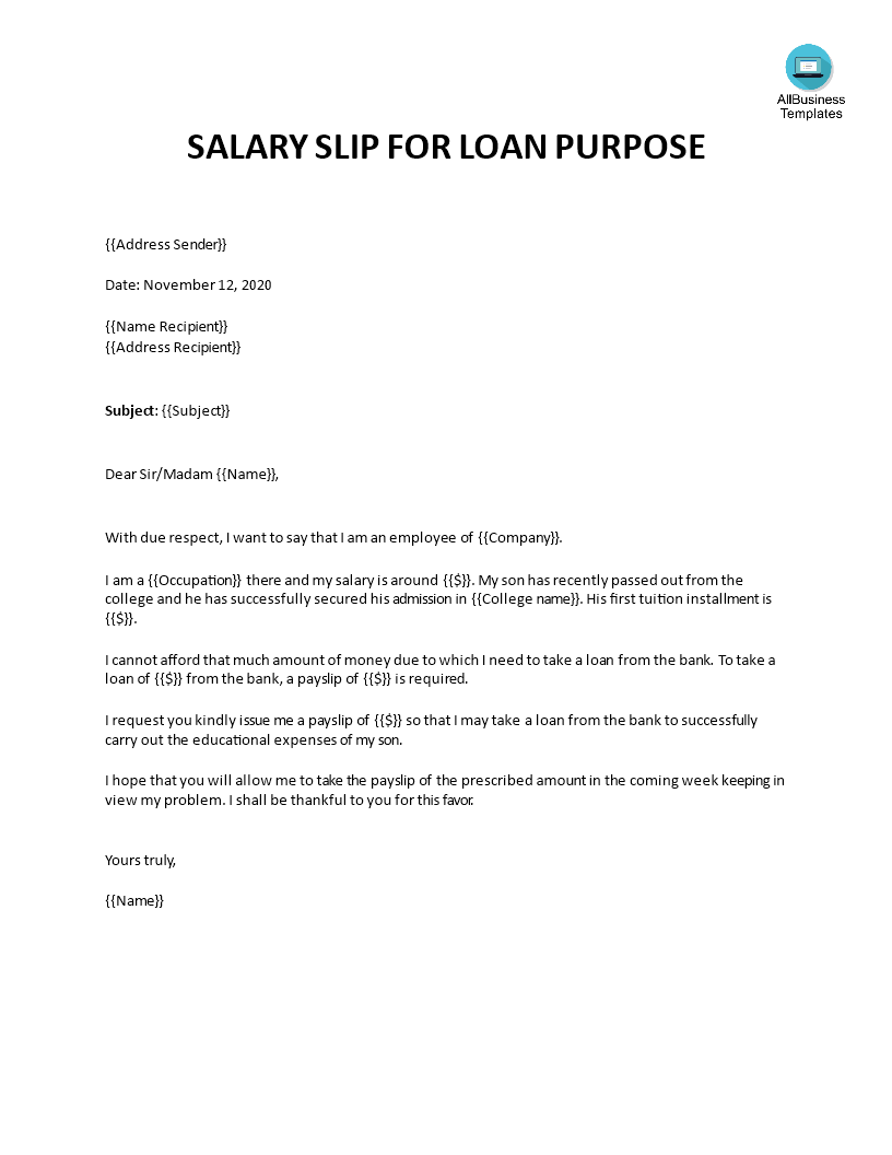 Salary Certificate Request Templates At Allbusinesstemplates