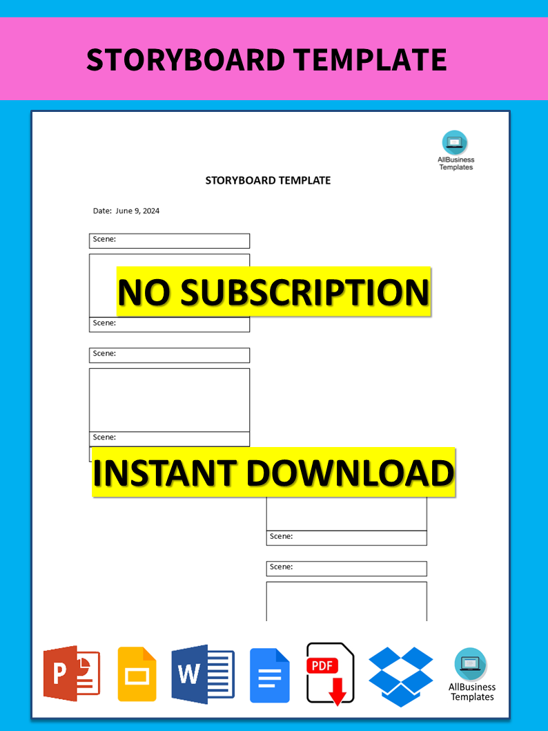 Storyboard Template 模板