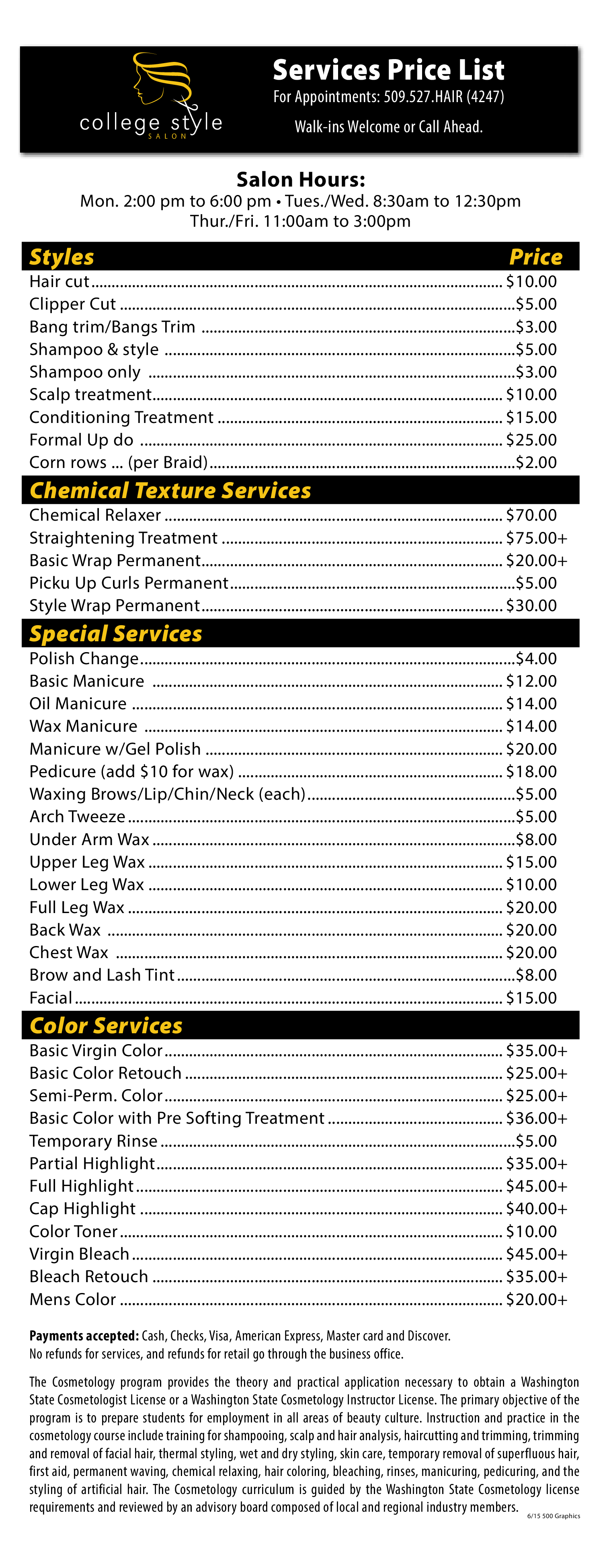 services and prices plantilla imagen principal