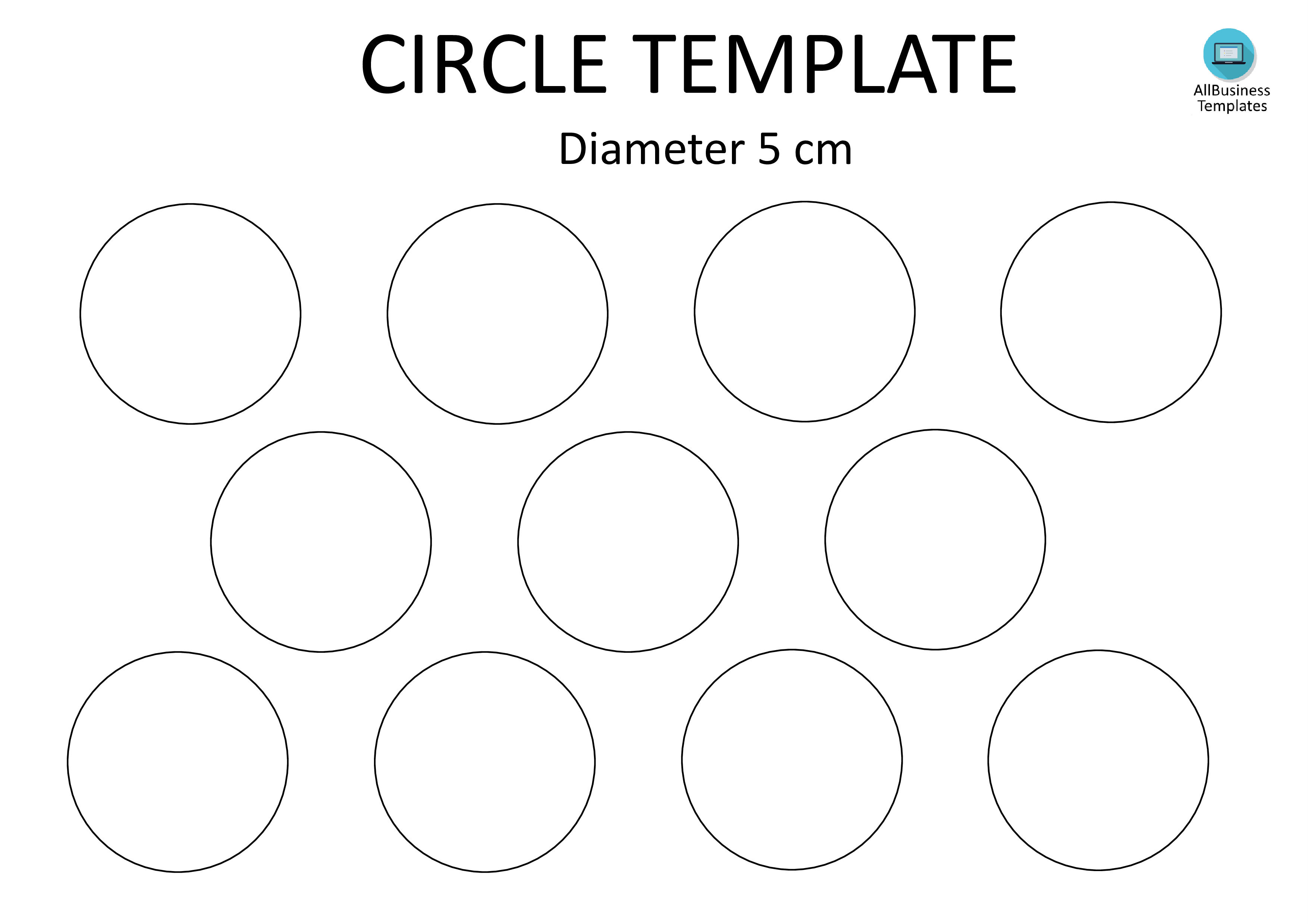  Circle Template A4 5CM Allbusinesstemplates