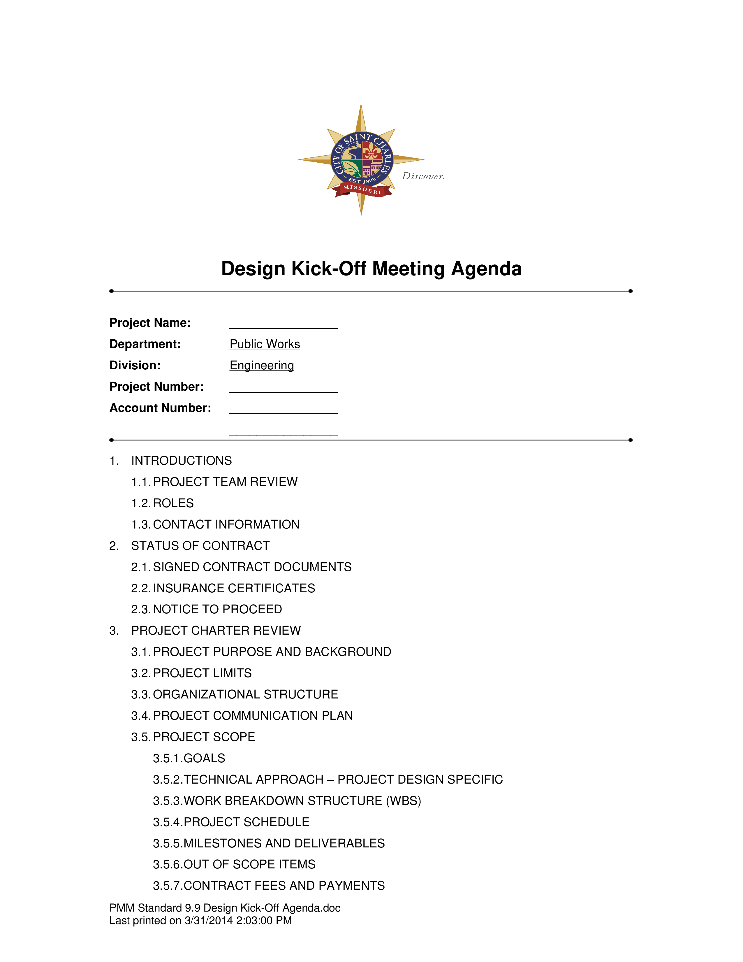 Design Kick Off Meeting Agenda Templates At Allbusinesstemplates