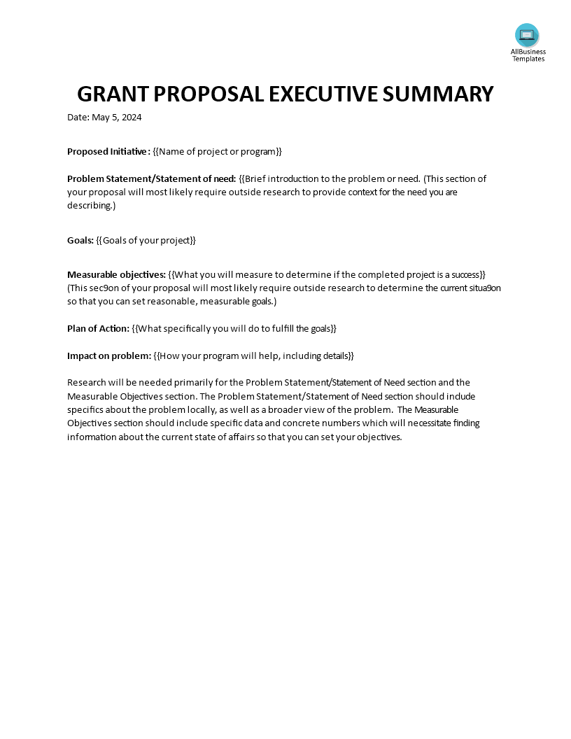chief minister research grant proposal
