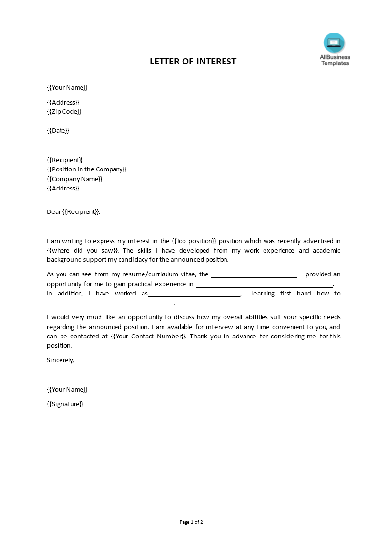 Sample Letter Of Interest For A Job Order Sales Save 57 Jlcatj gob mx