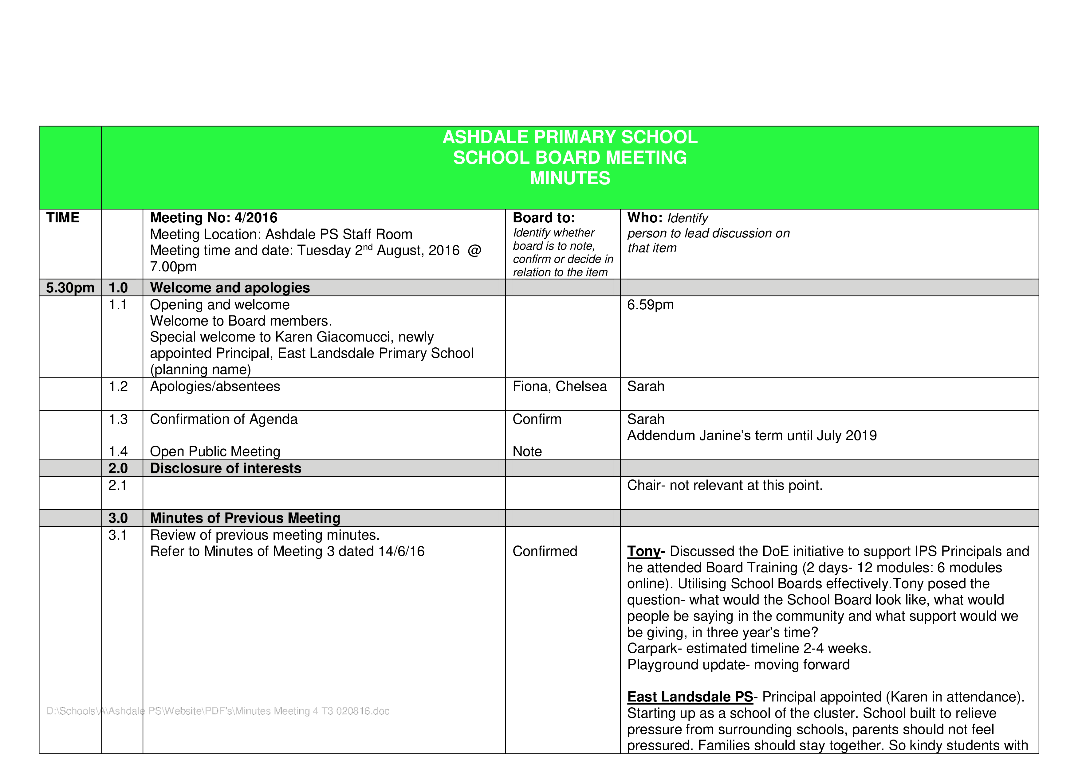 School Board Meeting Minutes Templates At Allbusinesstemplates