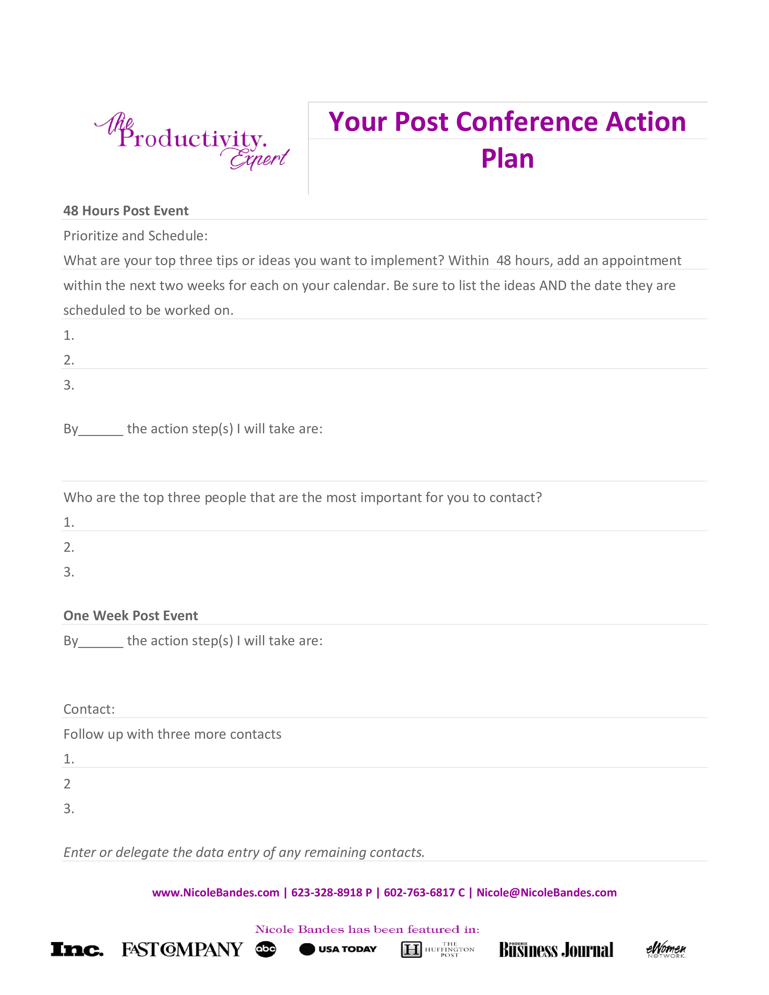 Post Event Action Plan Templates At Allbusinesstemplates