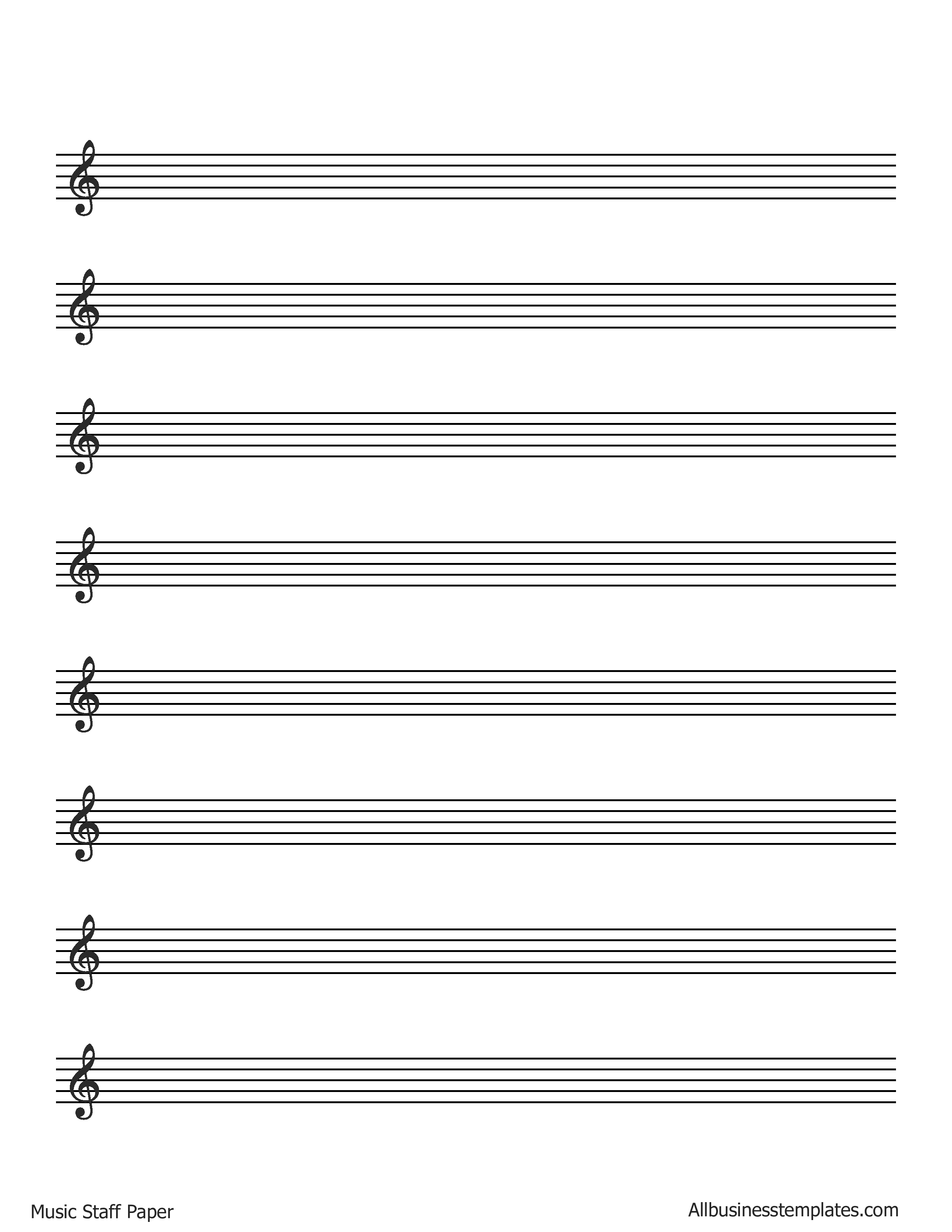 Music Staff Paper | Templates at allbusinesstemplates.com