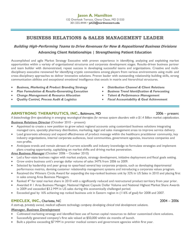 Sales And Marketing Manager Resume Sample Templates At 