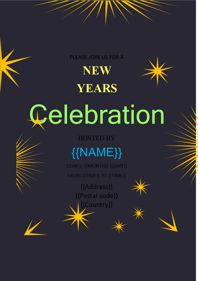 New Year Reception Invitation 模板