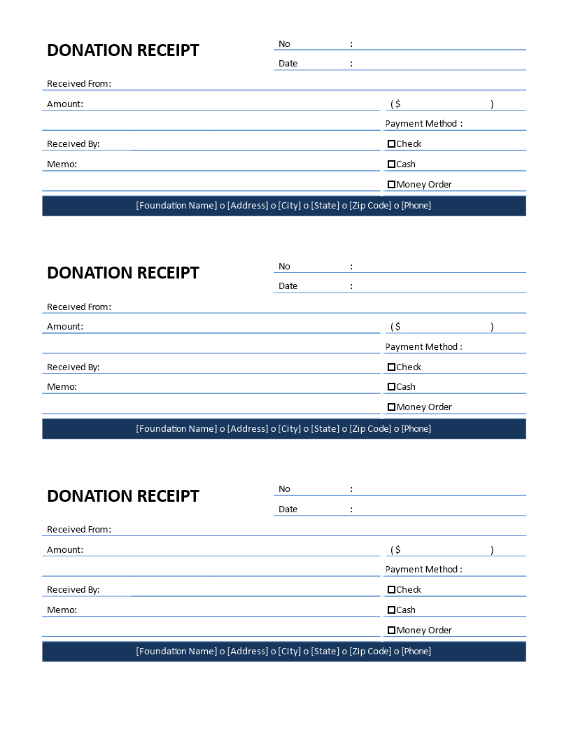 Non profit Donation Receipt For Cash Donation Templates At Allbusinesstemplates