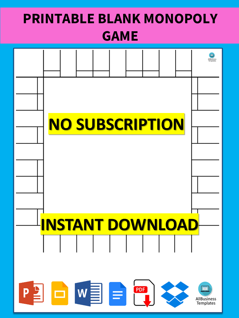 printable blank monopoly game plantilla imagen principal