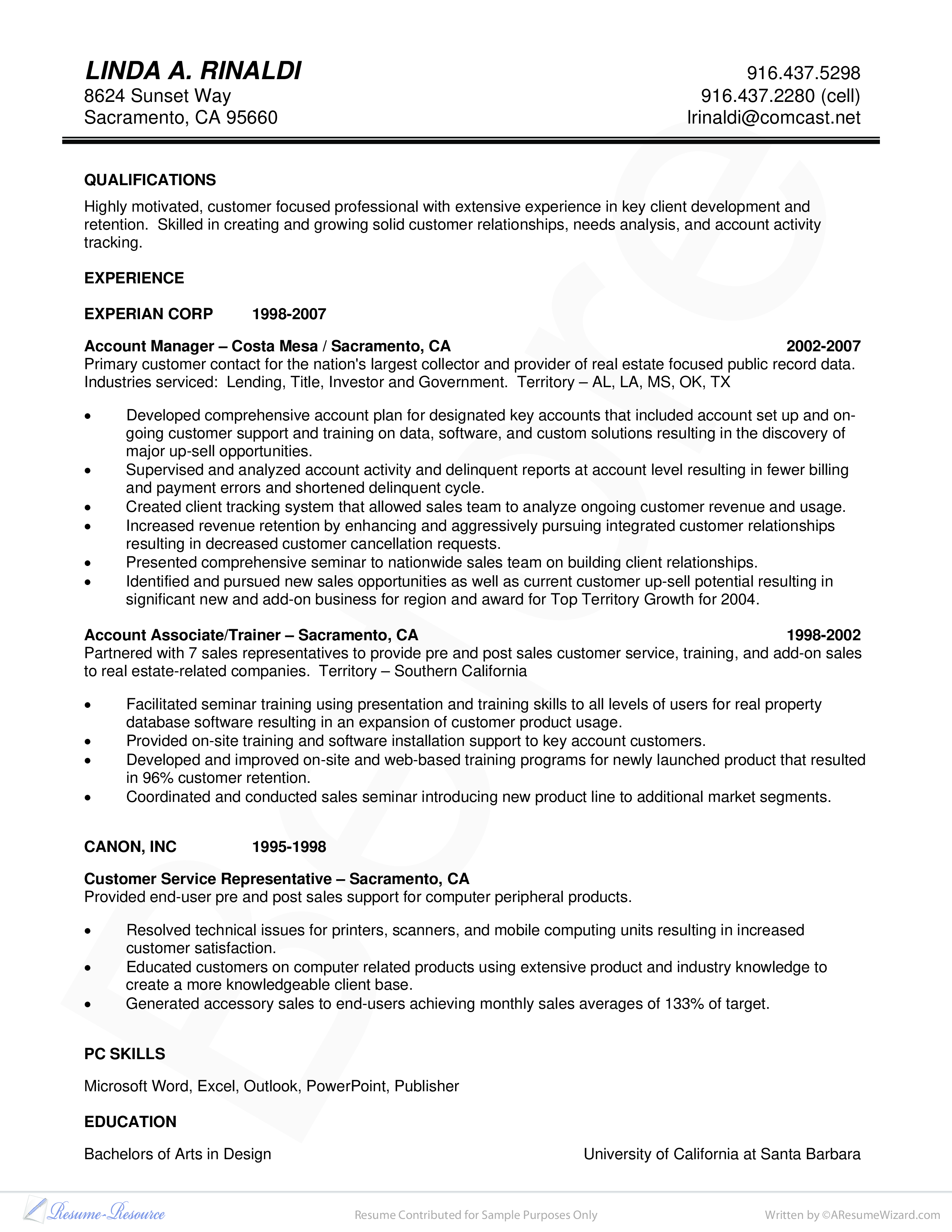 Account Management Resume Templates at
