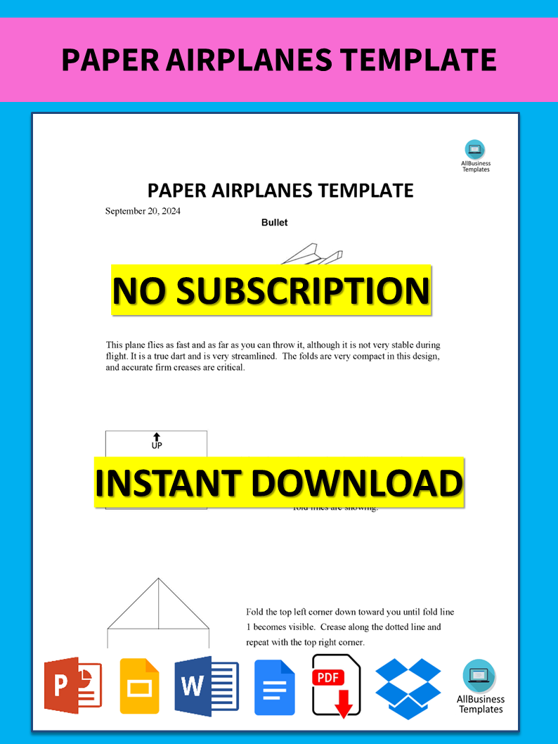 paper airplanes that fly plantilla imagen principal