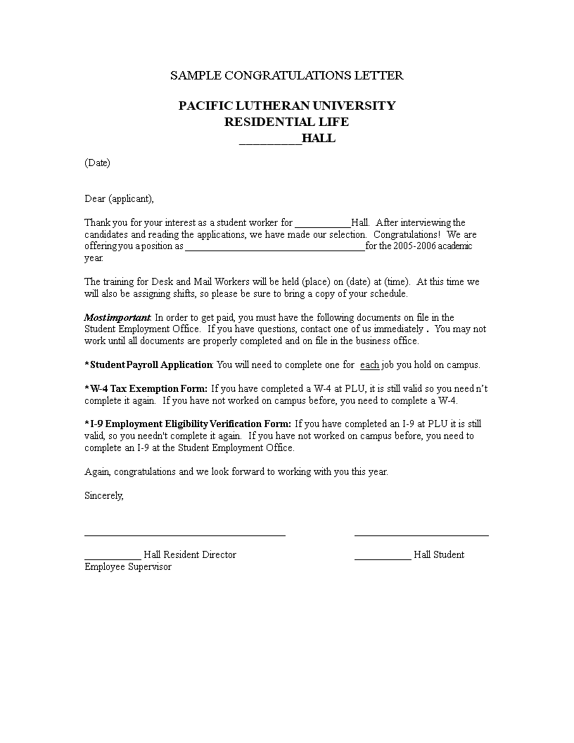 How To Write Congratulation Letter Utaheducationfacts