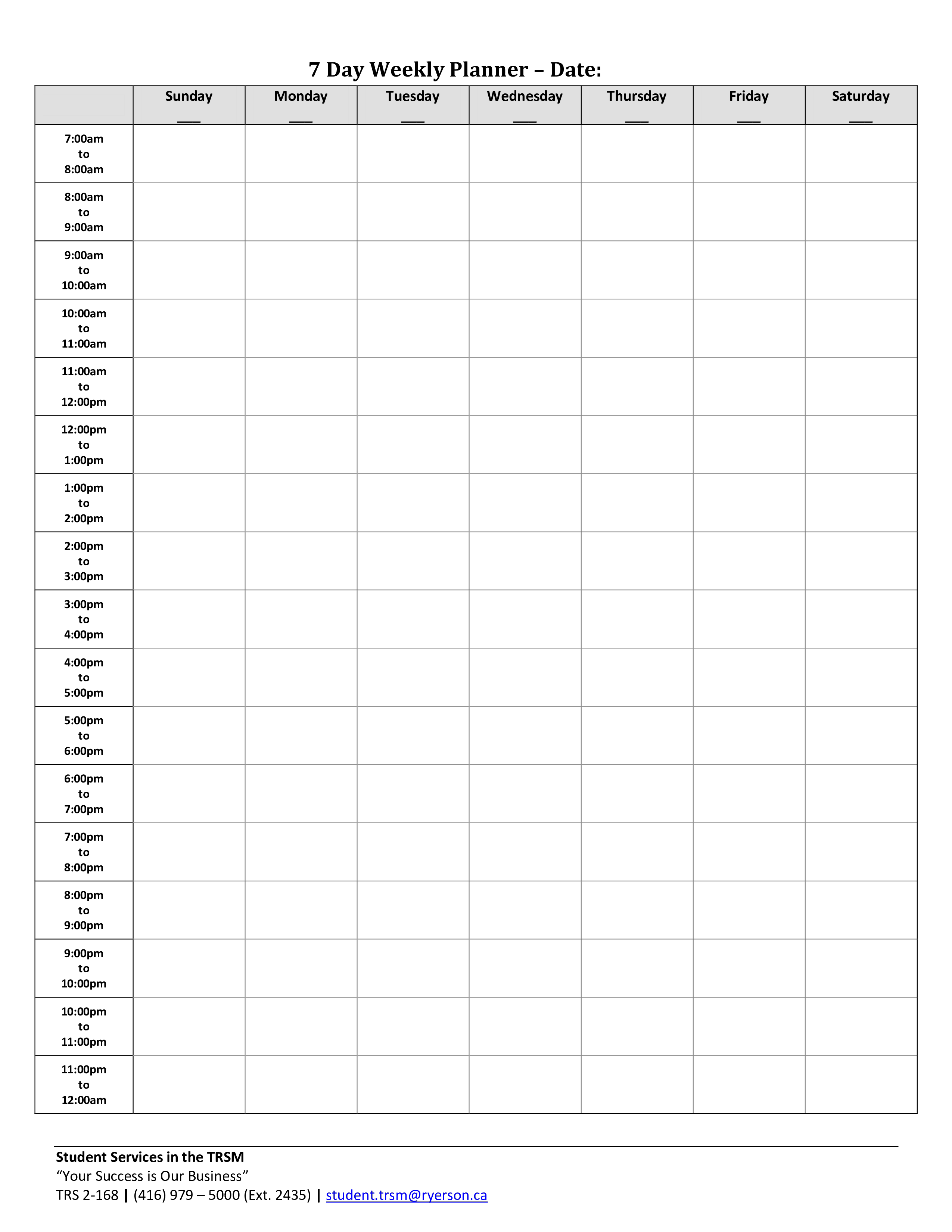 Weekly Day Planner Templates At Allbusinesstemplates