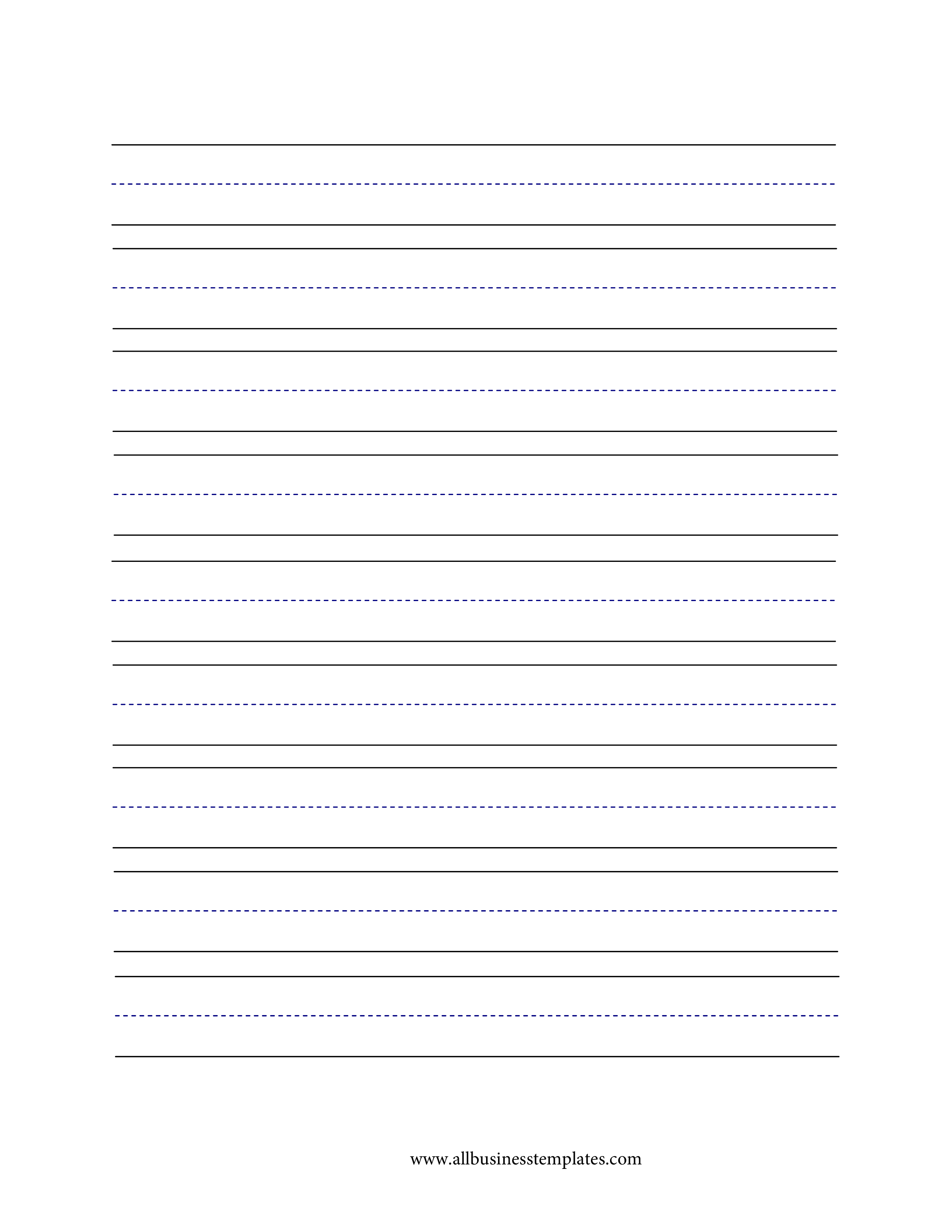 Lined Paper Handwriting Large Lines Templates At Allbusinesstemplates