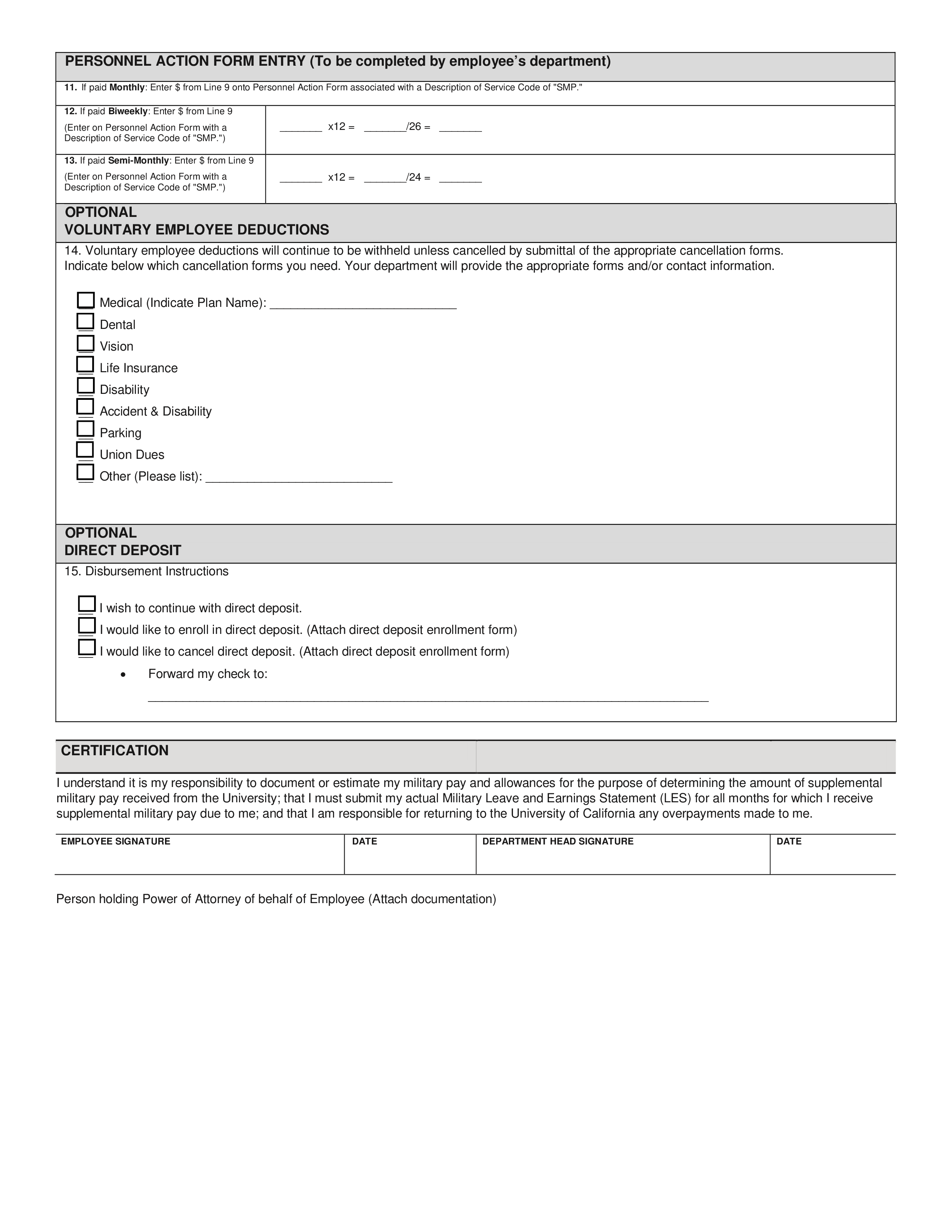 Supplement to military pay worksheet | Templates at ...