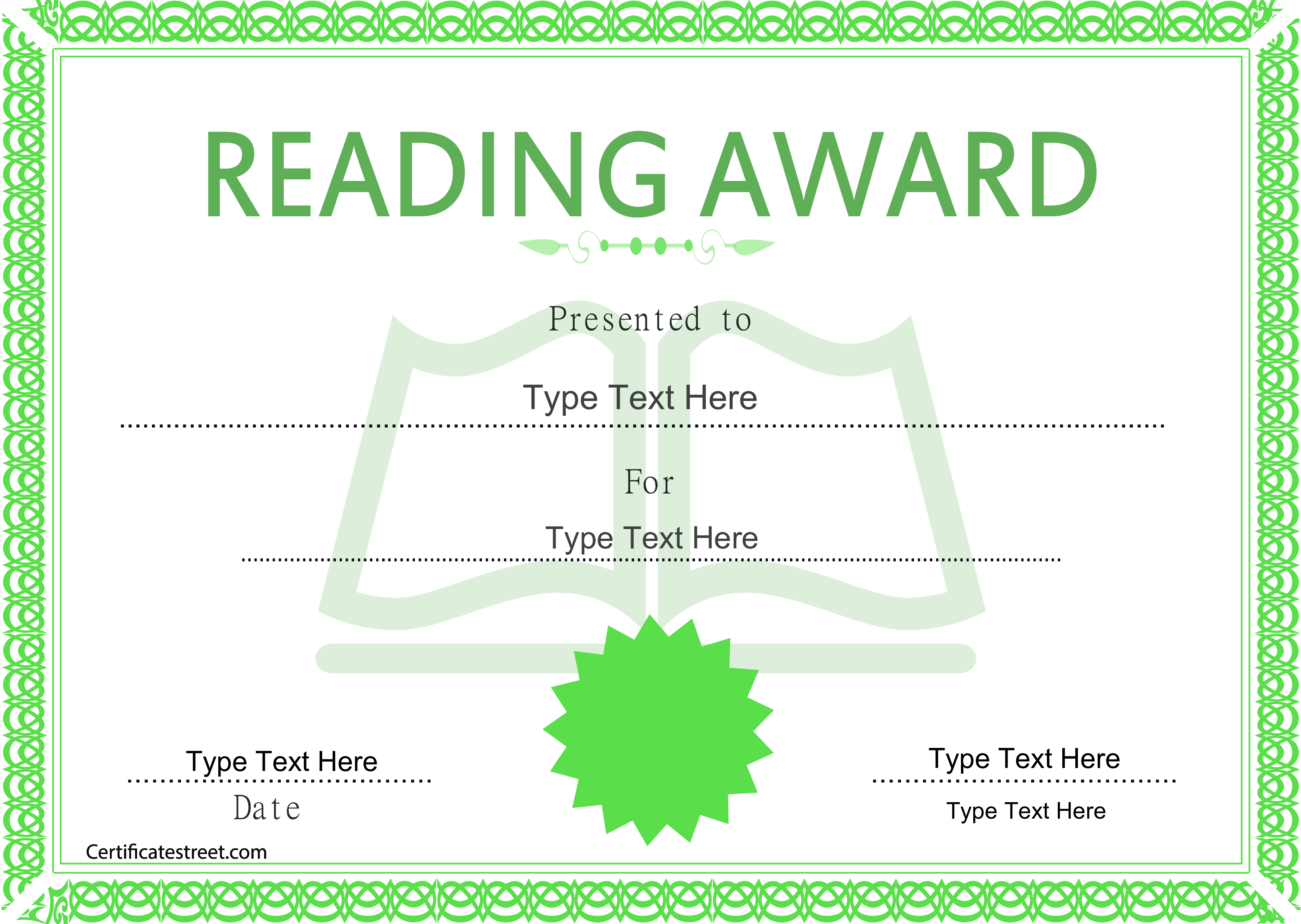 certificate or award voorbeeld afbeelding 