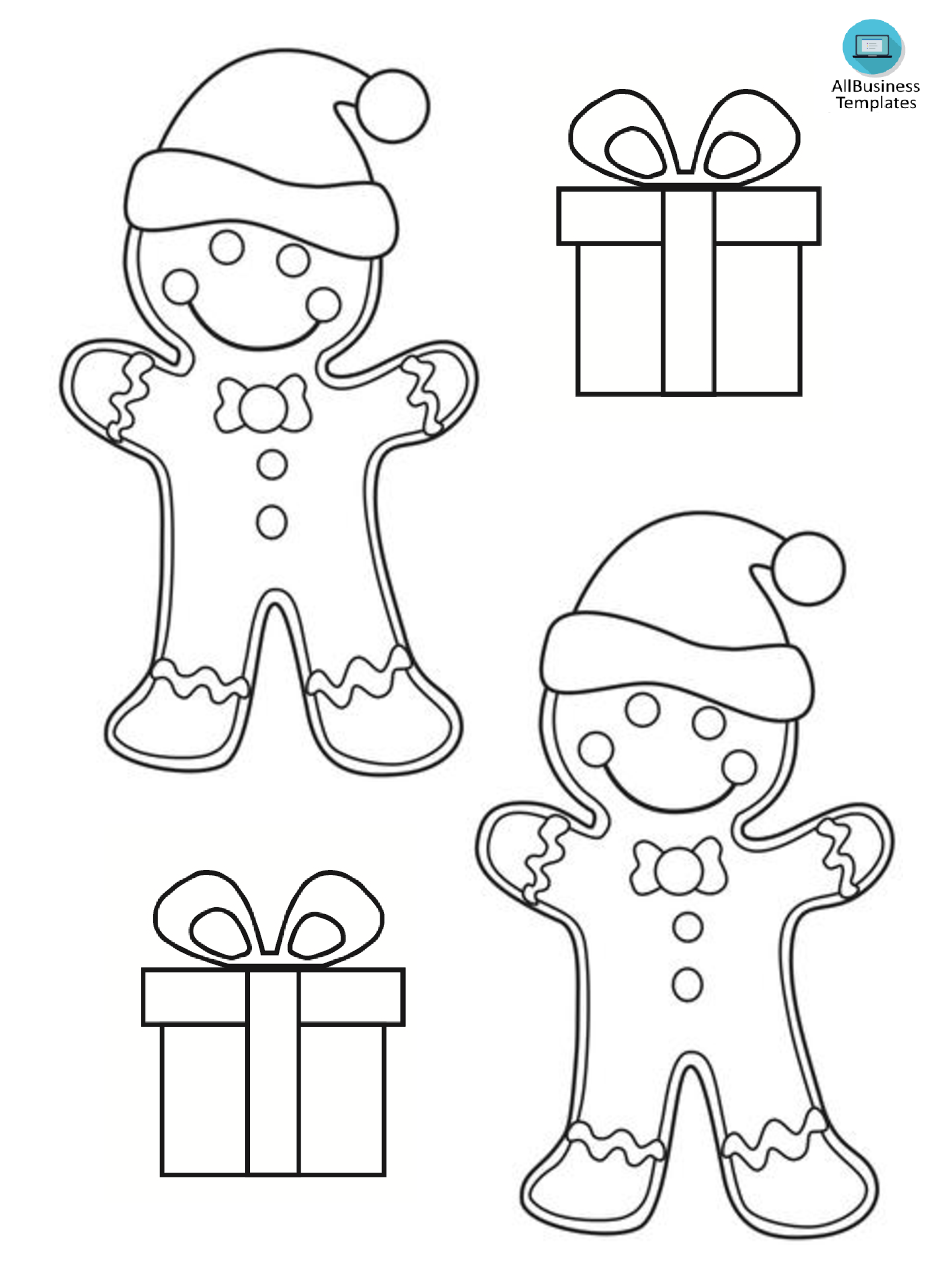 Printable Cartoon Christmas Coloring Page | Templates at ...