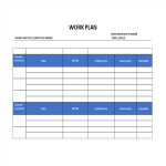 Work Plan Word gratis en premium templates