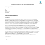 Vorschaubild der VorlagePromotional letter for building security