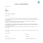 Letter Of Understanding template gratis en premium templates