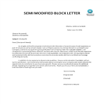 Semi block letter format template preview imageSemi block letter format