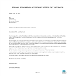 Resignation Acceptance Letter Format Example 