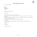 Noise Complaint Letter gratis en premium templates