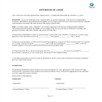 Extension Of Lease gratis en premium templates