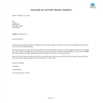 template topic preview image Follow Up Letter Travel Agency