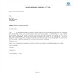 Scholarhip Appeal Letter gratis en premium templates