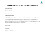 Payment Acknowledgment Letter gratis en premium templates