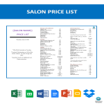 template topic preview image Salon Price List sample