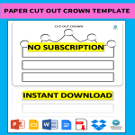 Paper Cut Out Crown Template gratis en premium templates