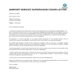 Cover letter for airport ground staff gratis en premium templates