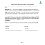 Employment Reimbursement Agreement gratis en premium templates