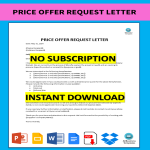 Price Offer Request Letter gratis en premium templates